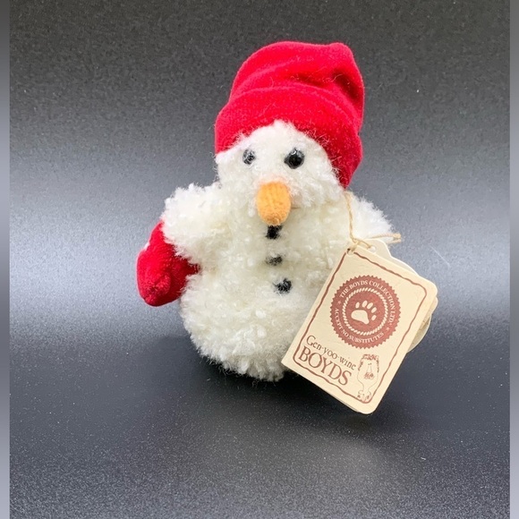 Boyds Bears snowman ornament- Gen-you- Wine  DB Chillymitts w/ Tag - Picture 1 of 5